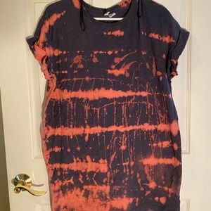 Custom bleach dyed t-shirt dress